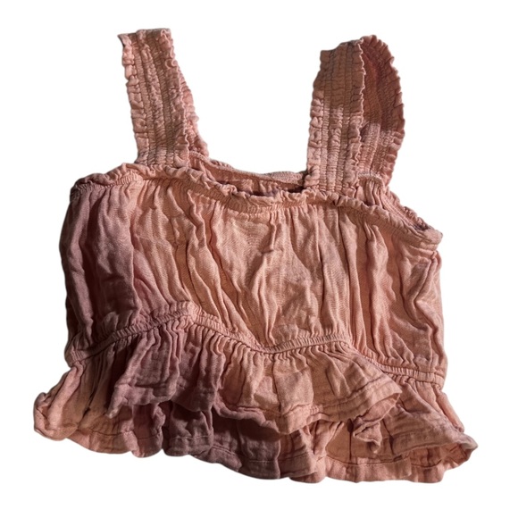 GAP Girls Smocked Tank Top Light Pink Size 10 - Picture 2 of 4